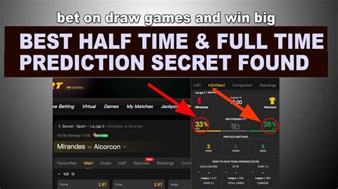 Predictions Half Time/Full Time (Half Time/Full Time) .